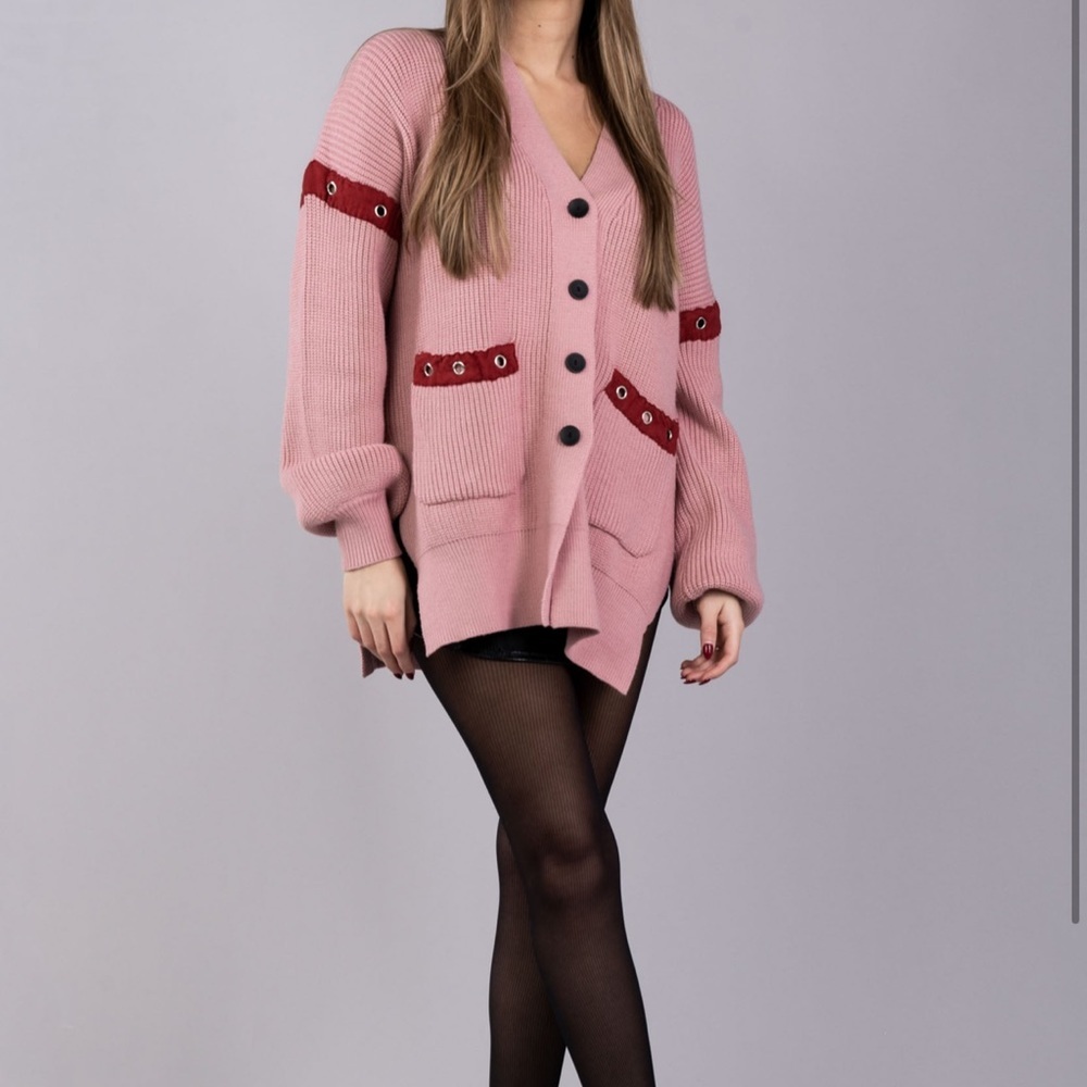 Mariola pink cardigan from Byegreis. Size large.